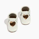 Toasted Bright White Sweetheart Ballet Flat Baby Shoe Sweetheart Ballet Flat Soft Sole 