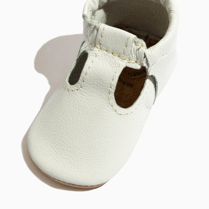 Toasted Bright White T-Bar Baby Shoe T-Bar Soft Sole 