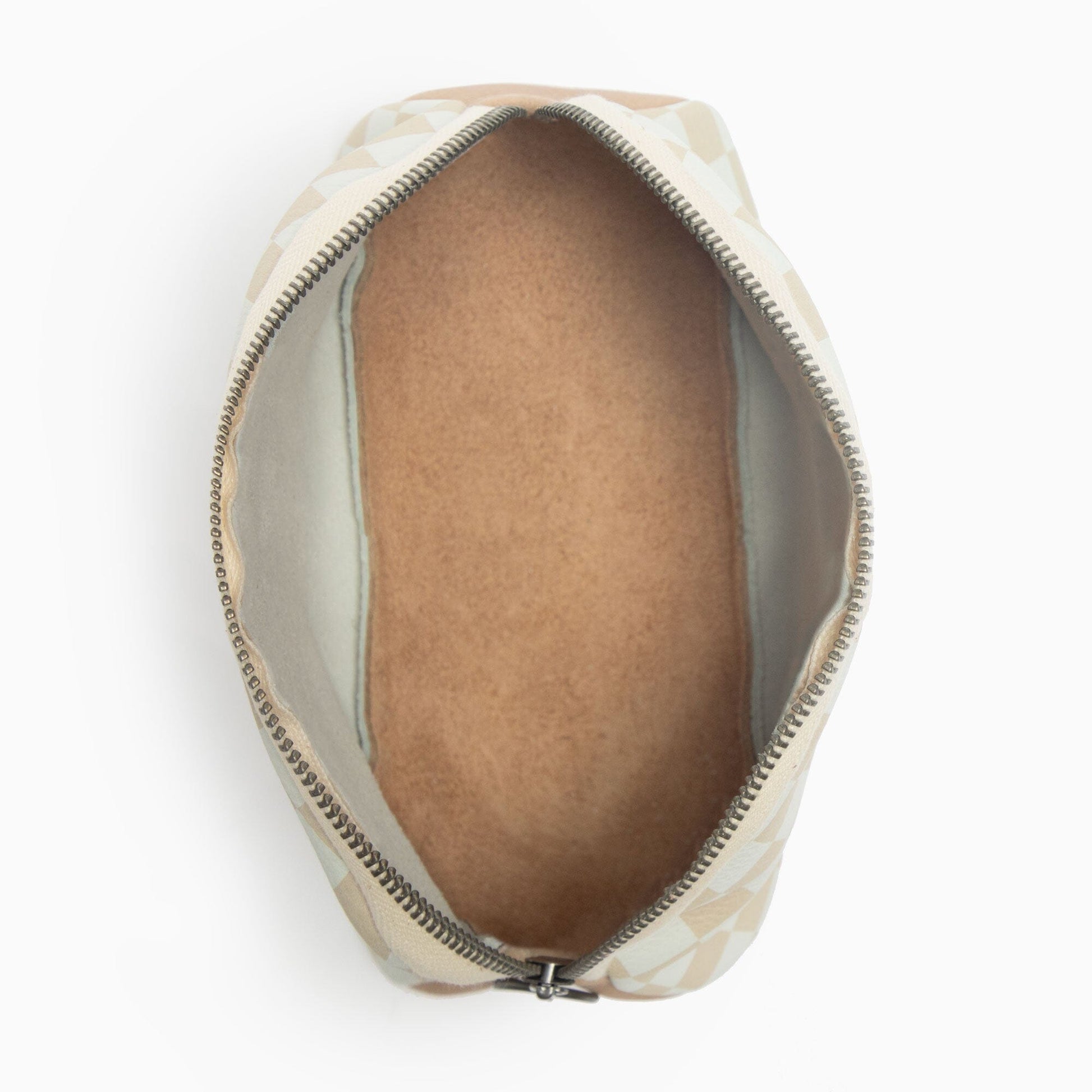 Trendy Tan Check Cosmetic Pouch – Freshly Picked