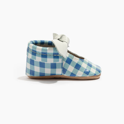 Dorothy™ Gingham Knotted Bow Baby Shoe Knotted Bow Mocc Soft Sole 