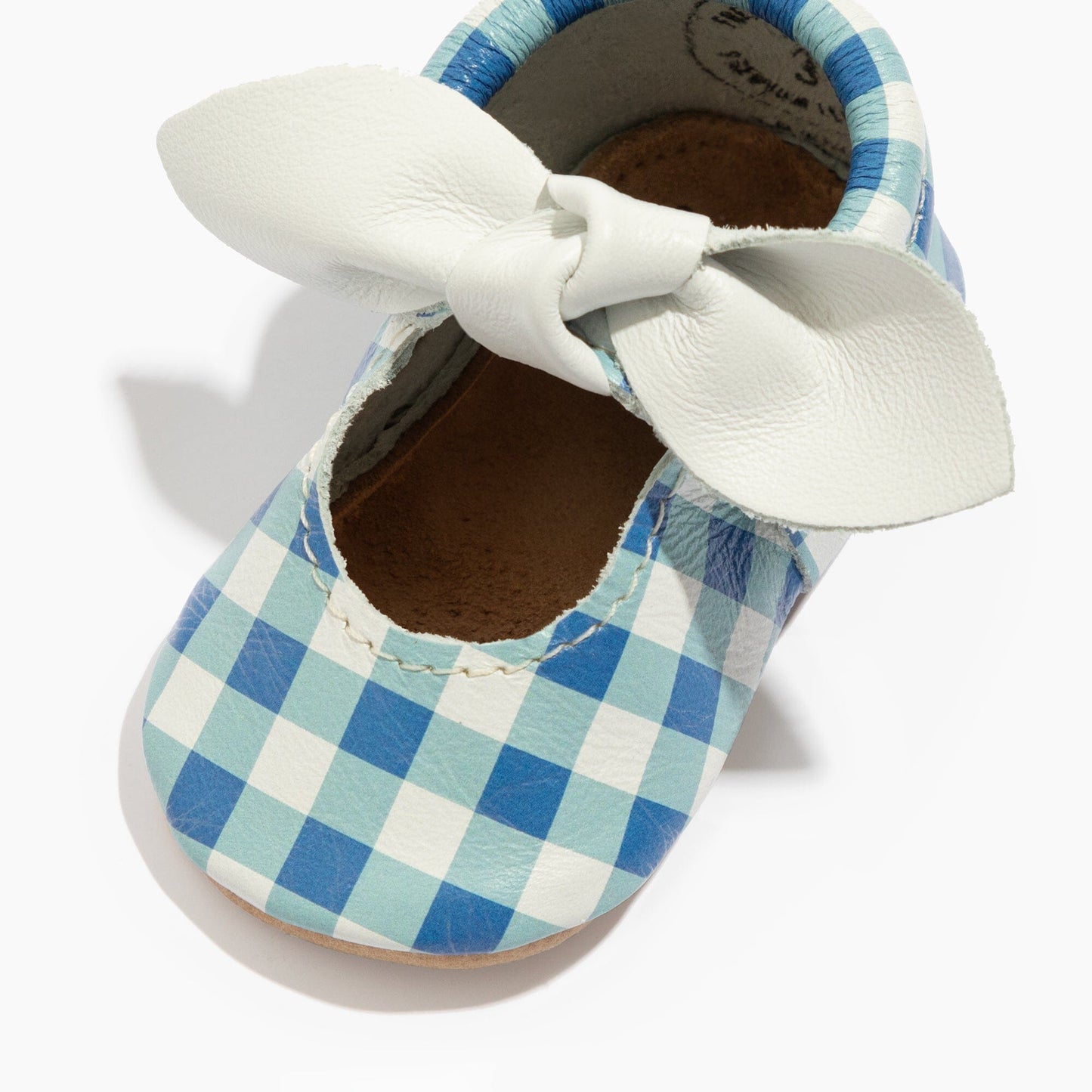 Dorothy™ Gingham Knotted Bow Baby Shoe Knotted Bow Mocc Soft Sole 