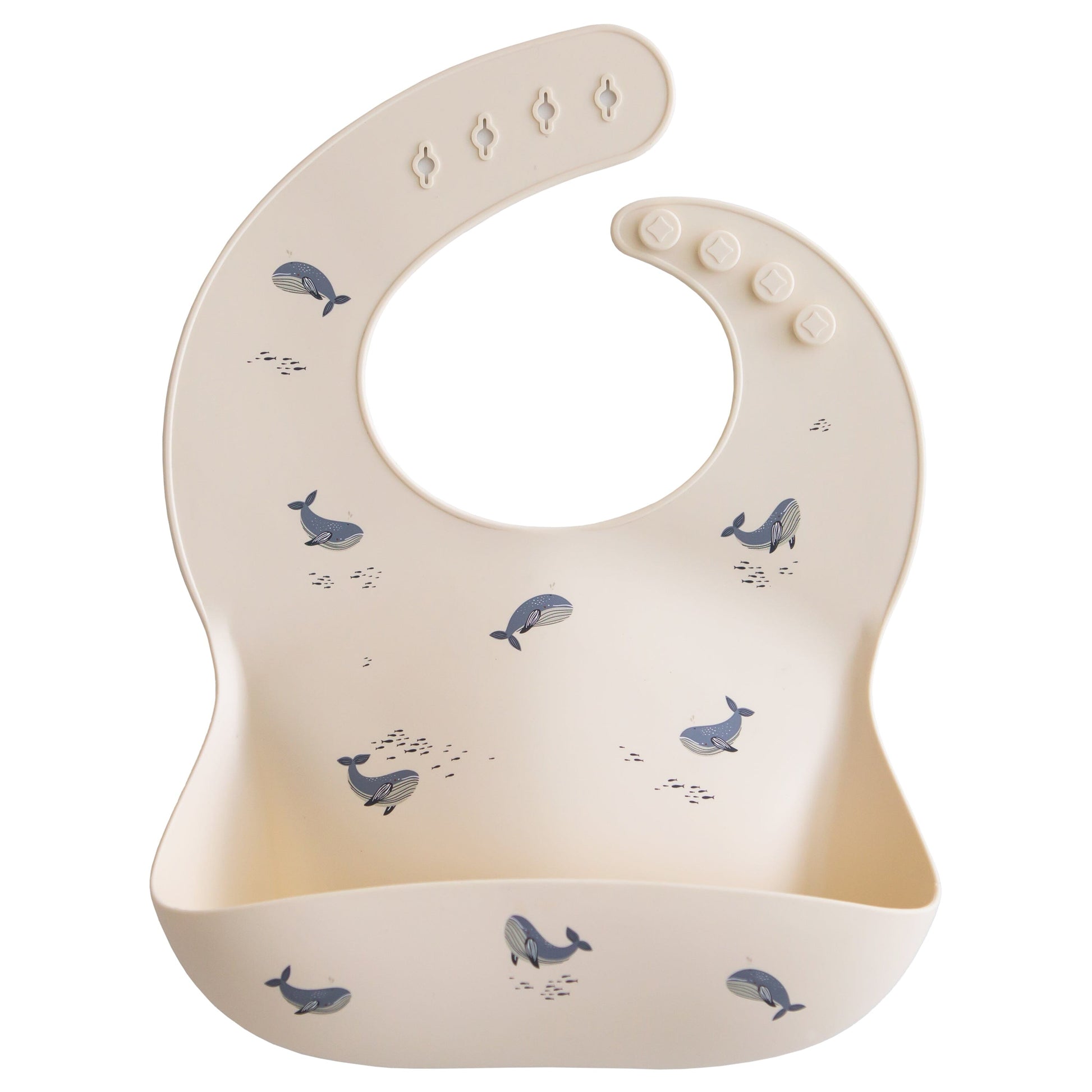 Silicone Baby Bib Silicone Bib Mushie Whales 