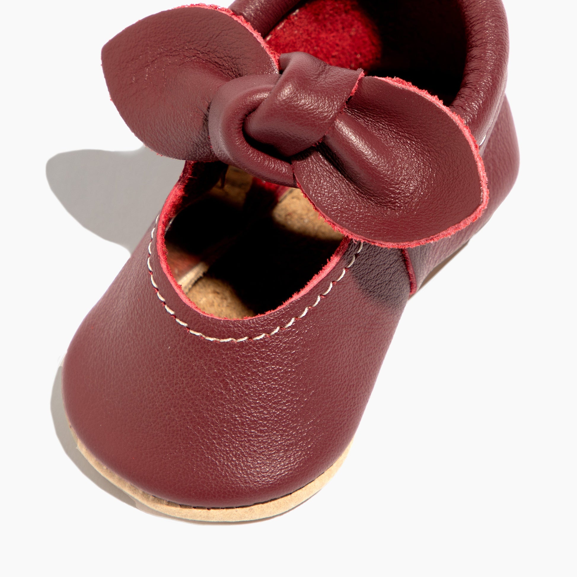 Winterberry Knotted Bow Baby Shoe Knotted Bow Mocc Soft Sole 