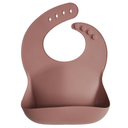 Silicone Baby Bib Silicone Bib Mushie Woodchuck 