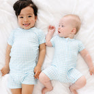 Harbor Gingham Short Sleeve & Shorts Bamboo Sleeper Motette 