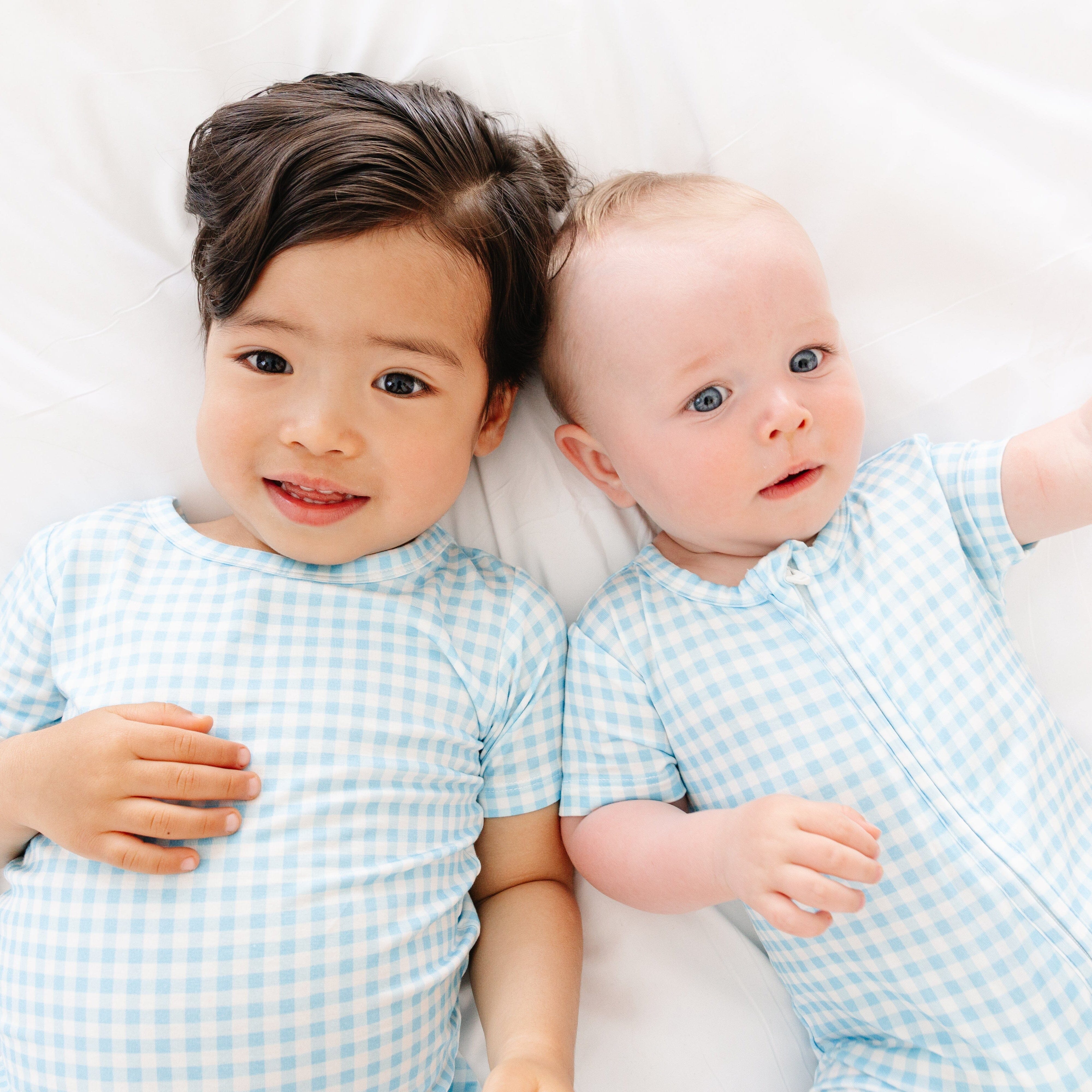 Harbor Gingham Short Sleeve & Shorts Bamboo Sleeper Motette 