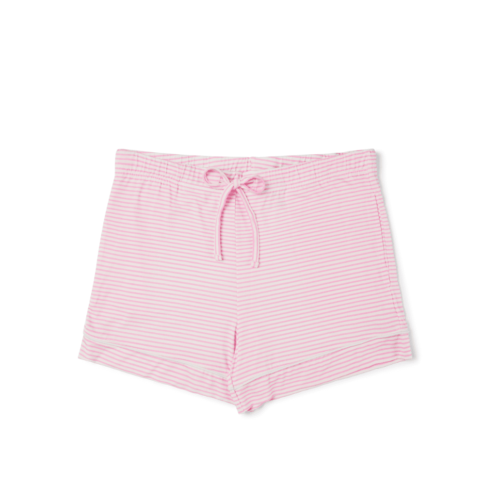 Ballet Stripe Short Sleeve & Shorts Bamboo Women's Pajama Set Motette 