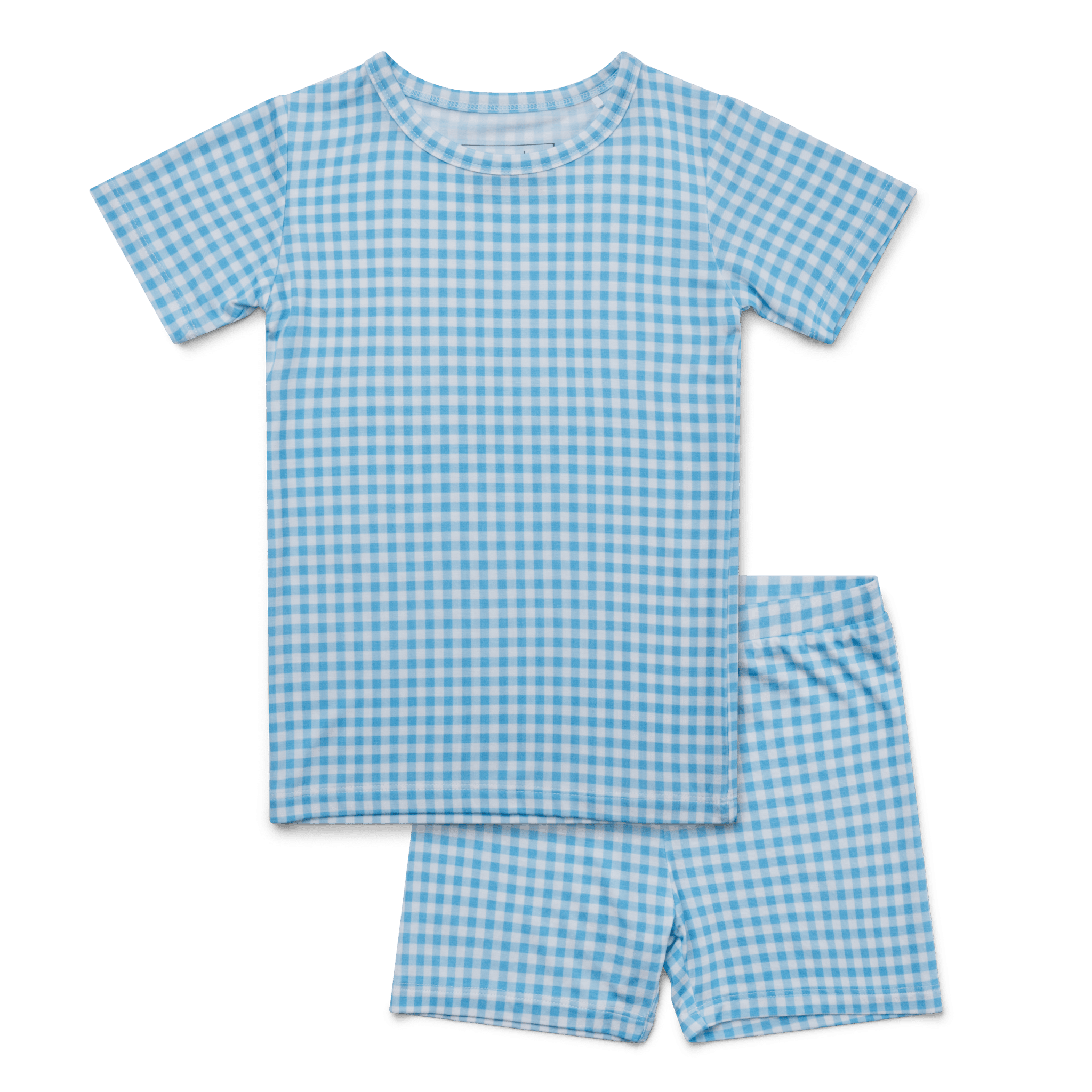 Harbor Gingham Short Sleeve & Shorts Bamboo Toddler Pajama Set Motette 