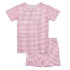 Sugar Gingham Short Sleeve & Shorts Bamboo Toddler Pajama Set Motette 