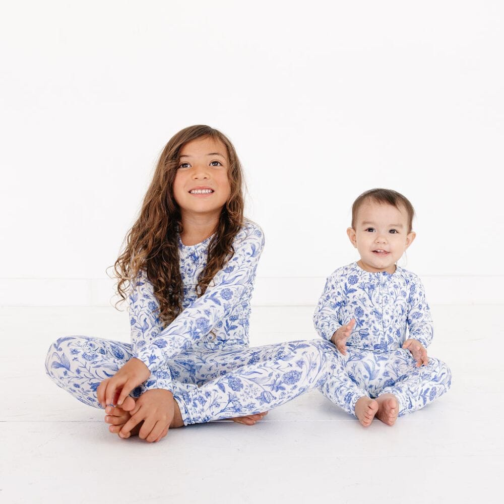 Porcelain Vine Bamboo Toddler Pajama Set Motette 