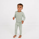 Evergreen Stripe Bamboo Kids Pajama Set Motette 