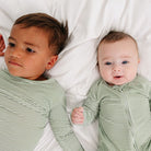 Evergreen Stripe Bamboo Kids Pajama Set Motette 