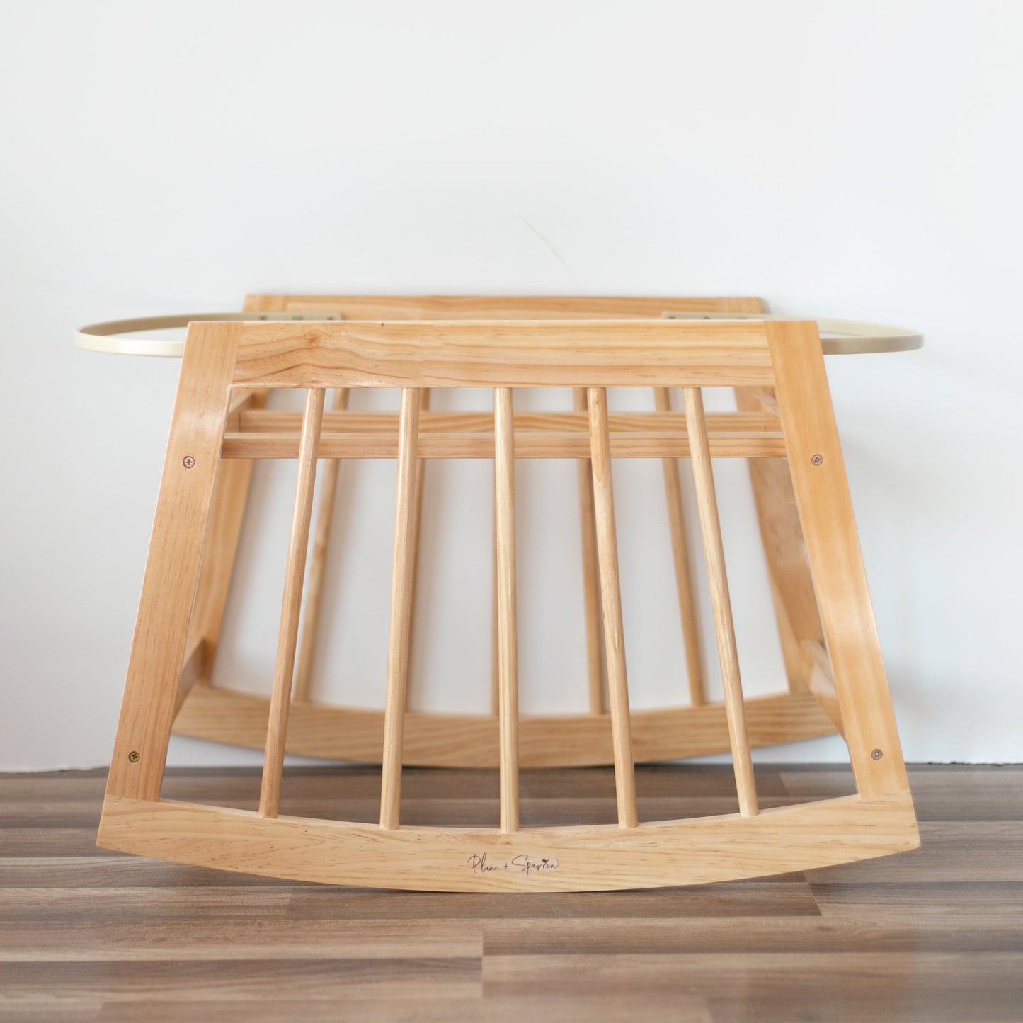 Modern Rocking  Moses Bassinet Stand with brake Natural