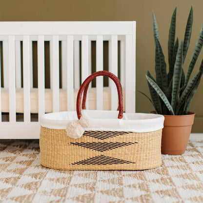 Oak No Hood African Moses Basket