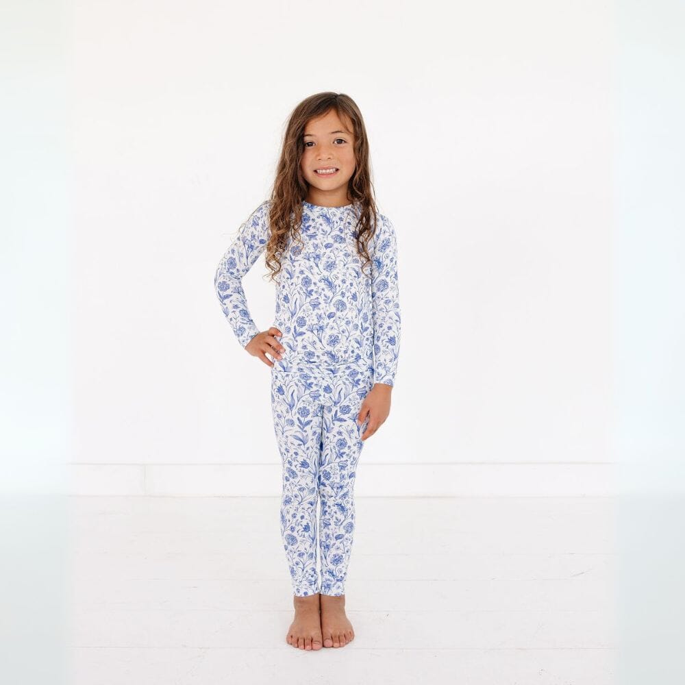 Porcelain Vine Bamboo Toddler Pajama Set Motette 