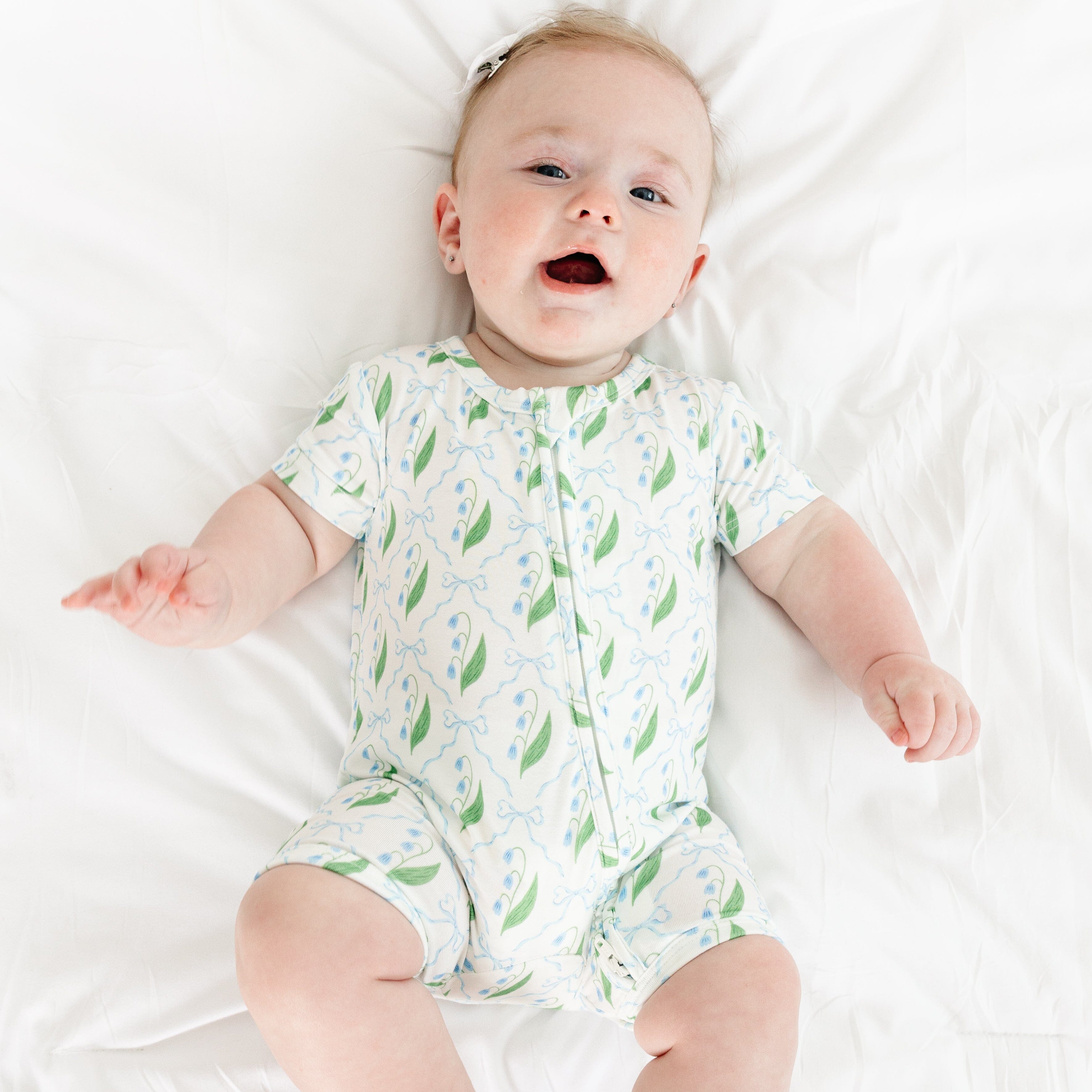 Bluebell Bows Short Sleeve & Shorts Bamboo Sleeper Motette 