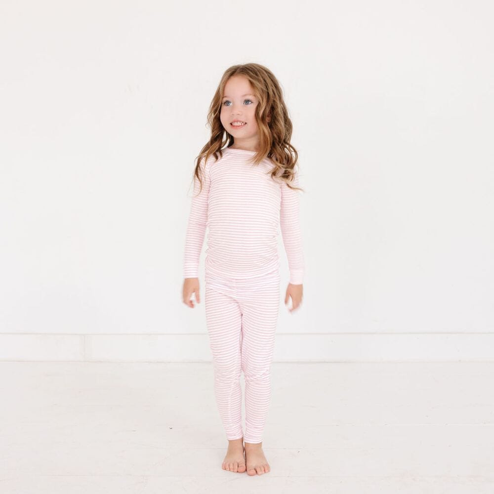 Ballet Stripe Bamboo Toddler Pajama Set Motette 