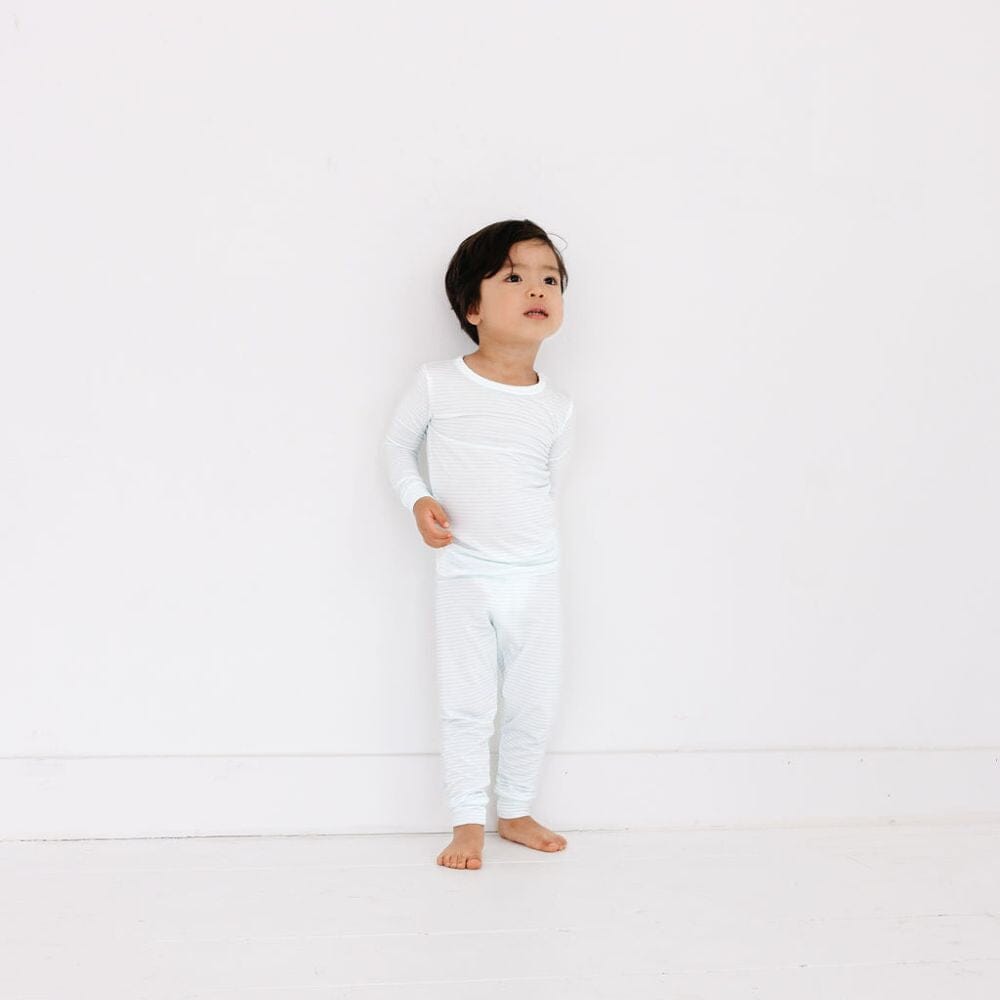 Cloud Stripe Bamboo Toddler Pajama Set Motette 