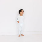 Cloud Stripe Bamboo Toddler Pajama Set Motette 