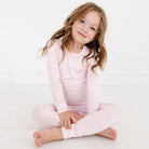 Ballet Stripe Bamboo Toddler Pajama Set Motette 