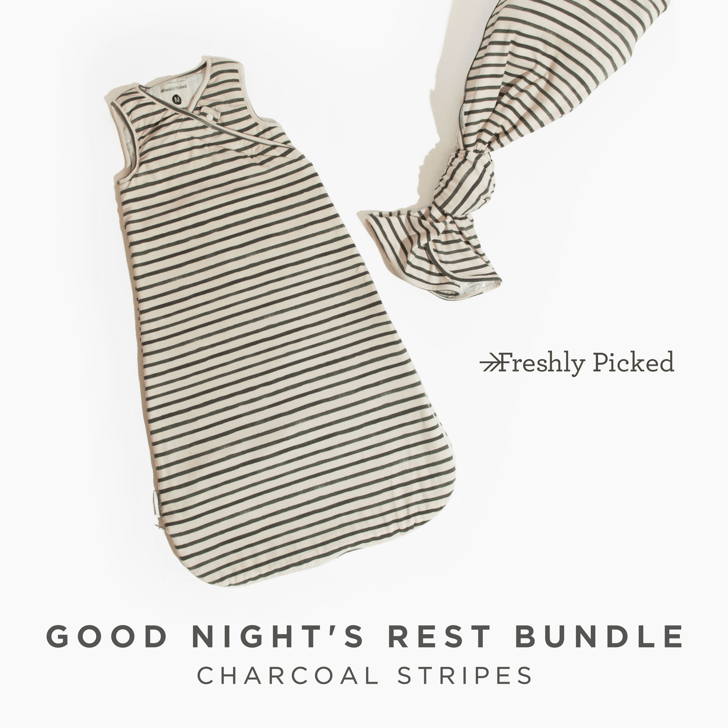 Good Night's Rest Bundle Bundles of Joy Bundles of Joy Charcoal Stripes 