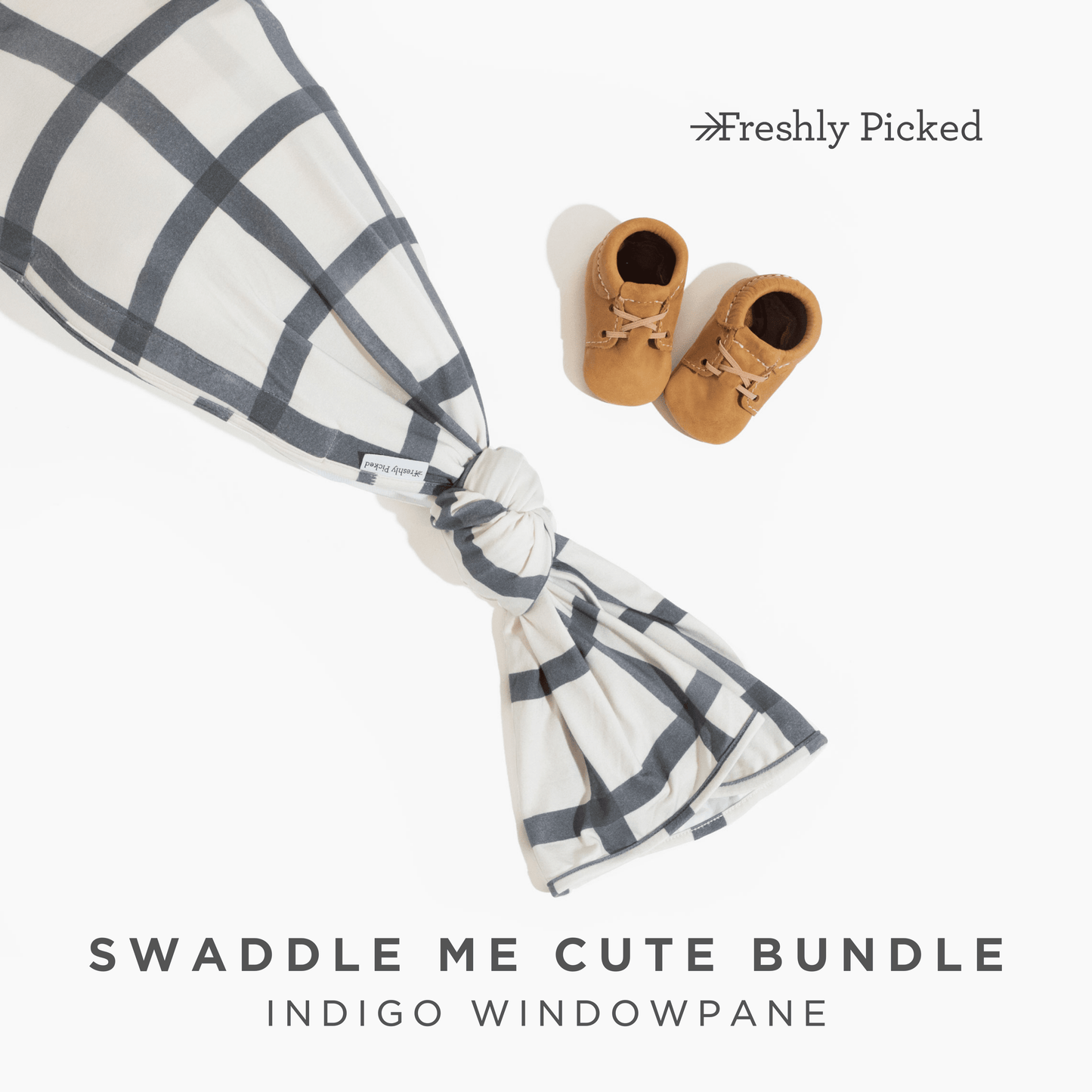 Swaddle Me Cute Bundle Bundles of Joy Bundles of Joy Indigo Windowpane 