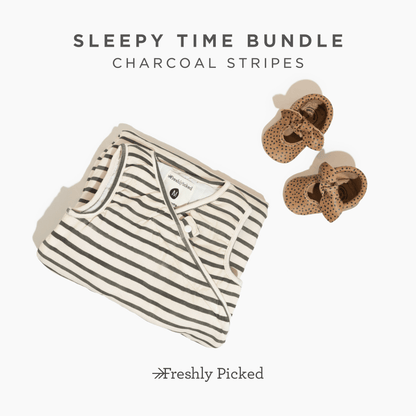 Sleepy Time Bundle Bundles of Joy Bundles of Joy Charcoal Stripes 