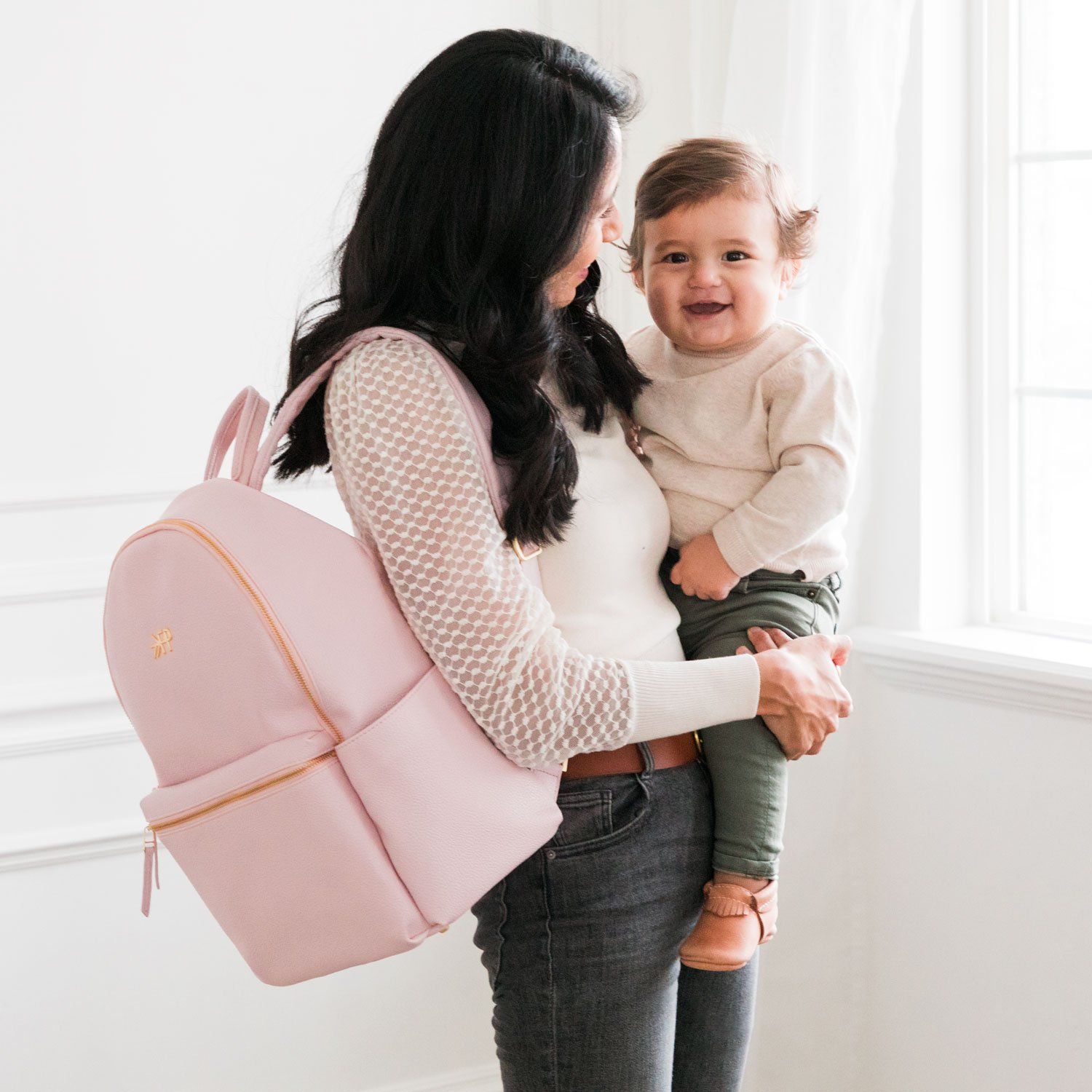 Blush store baby bag