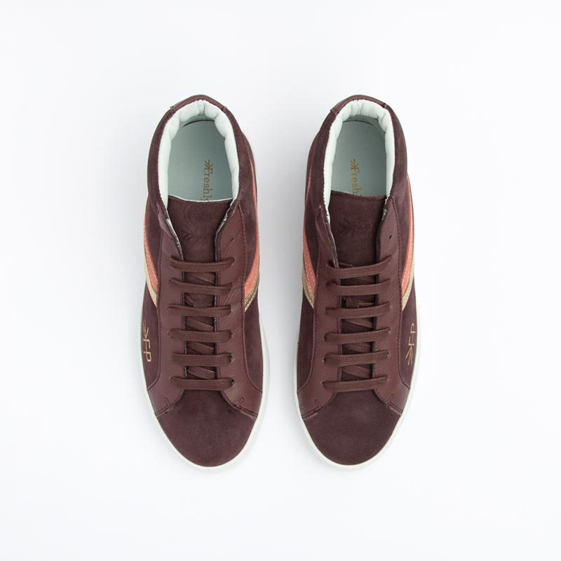 Burgundy high hotsell top sneakers