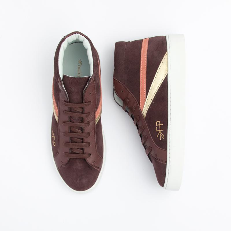 Burgundy high sale top shoes