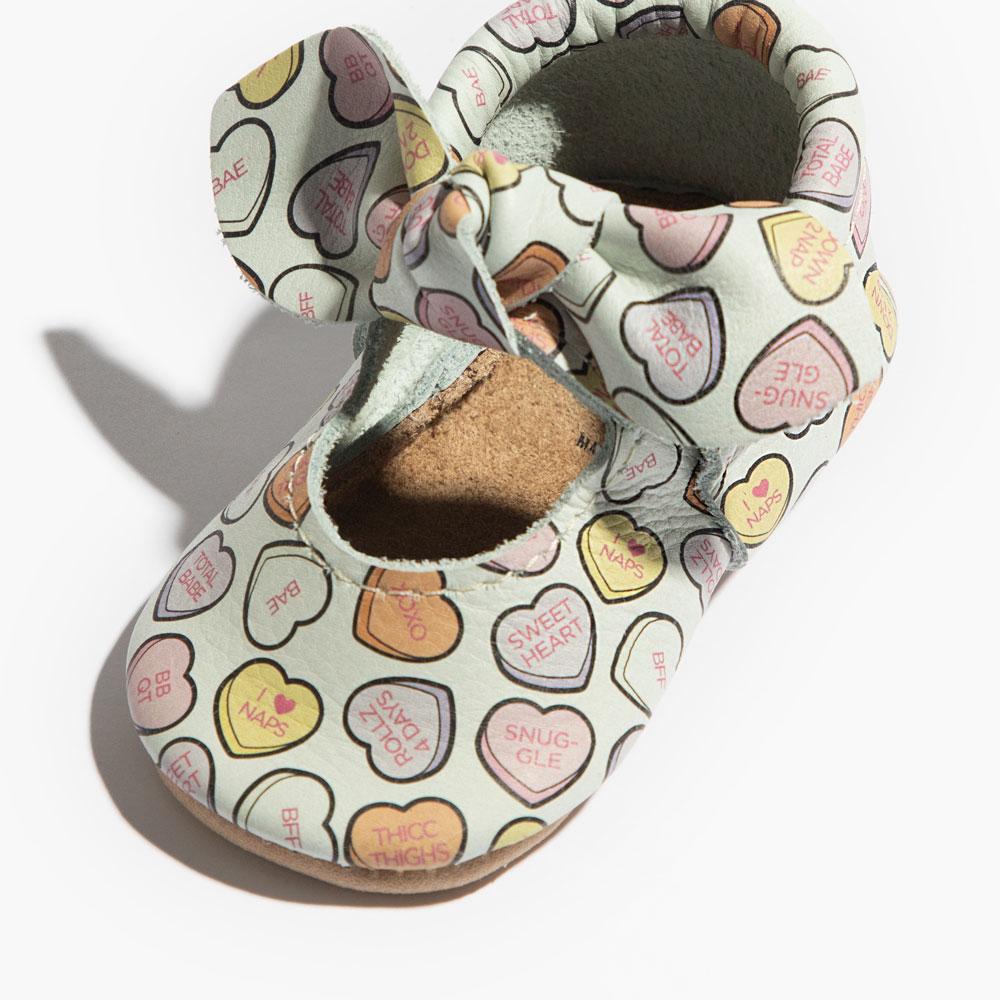 Candy Hearts Knotted Bow Mocc Knotted Bow Mocc Soft Sole 