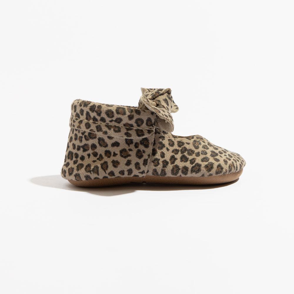 Cheetah Knotted Bow Mocc Knotted Bow Mocc Soft Sole 
