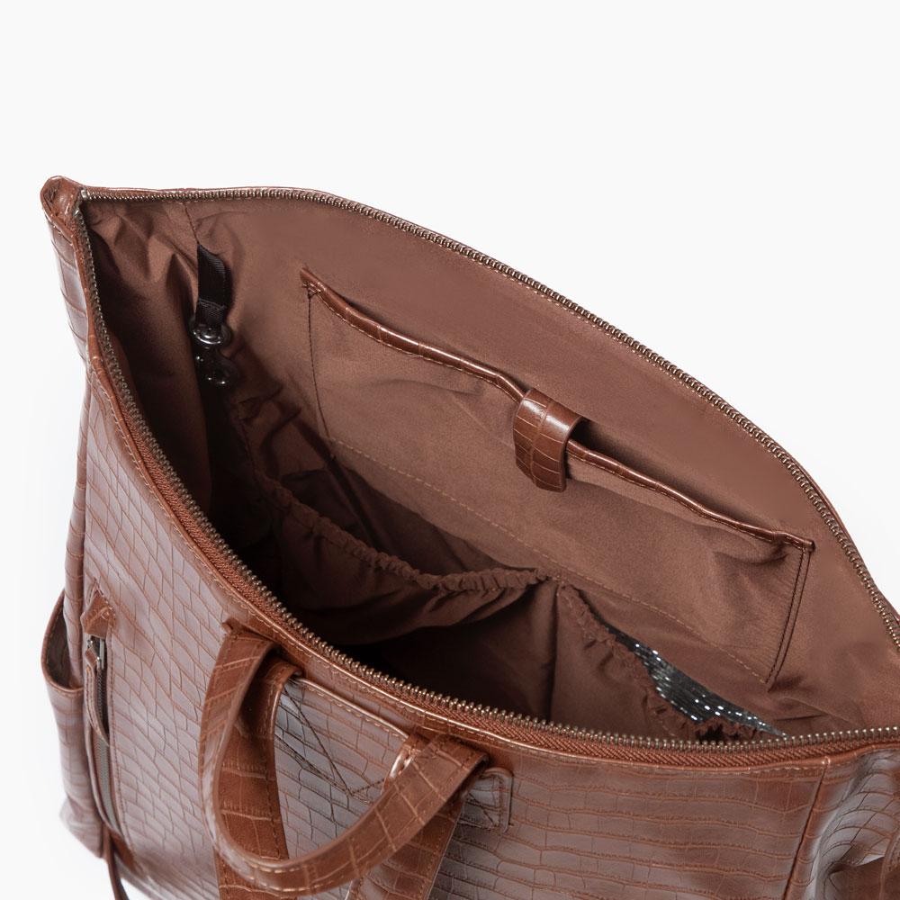 Chocolate Croc Minimal Diaper Pack | Croc Diaper Bag Backpack