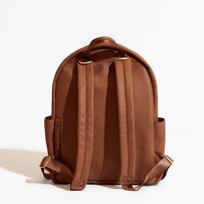 Backpack for Women: Leather Backpack / City Backpack Size M, Nappa Leather,  518 Cognac Brown 