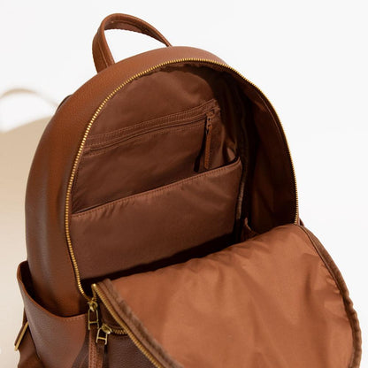 Backpack for Women: Leather Backpack / City Backpack Size M, Nappa Leather,  518 Cognac Brown -  Finland