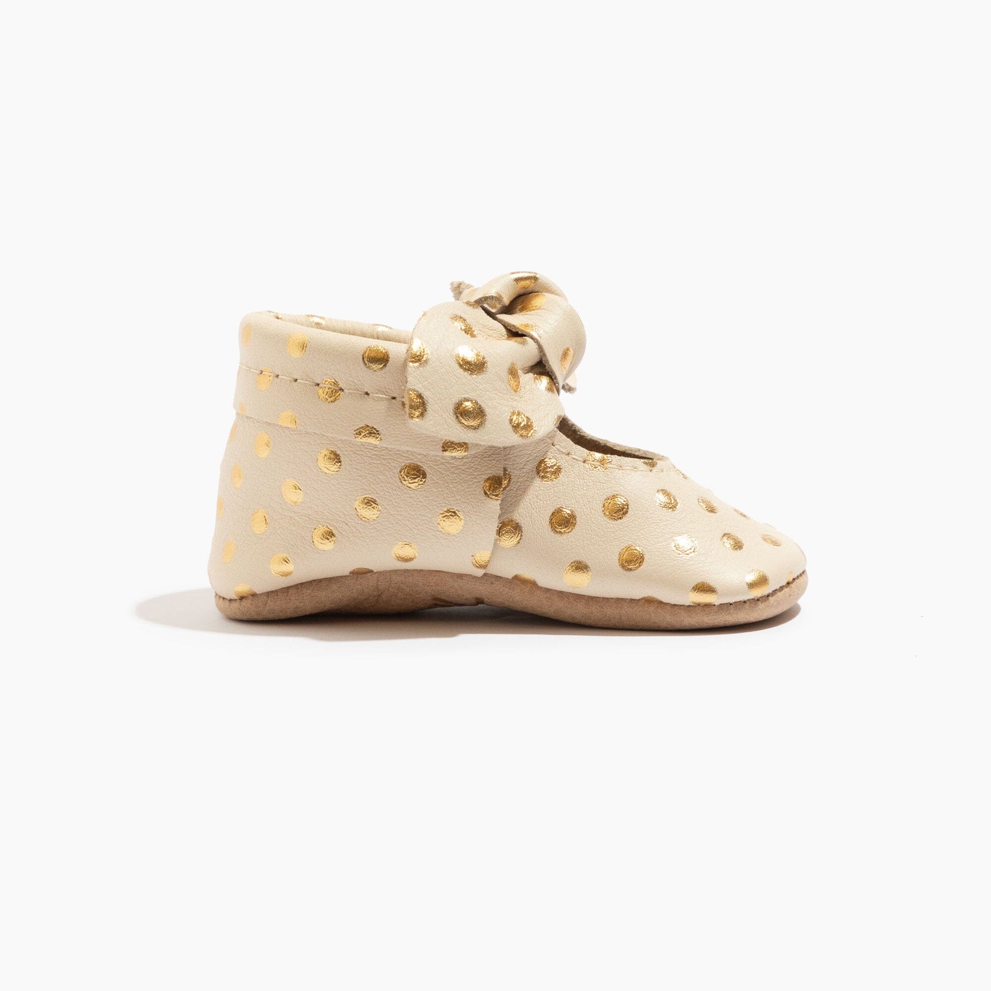 Cream Confetti Knotted Bow Mocc Knotted Bow Mocc Soft Sole 