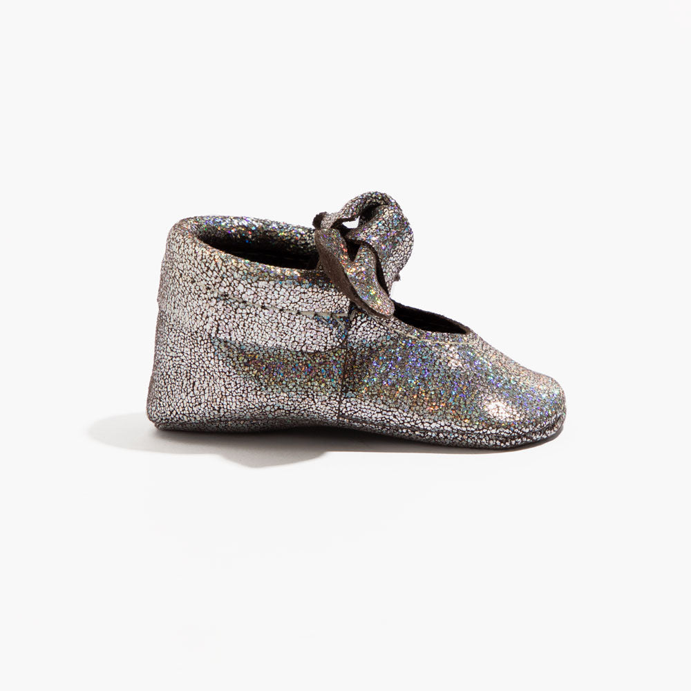 Dark Hologram Knotted Bow Mocc Knotted Bow Mocc Soft Sole 
