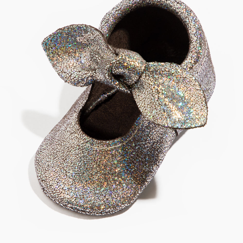 Dark Hologram Knotted Bow Mocc Knotted Bow Mocc Soft Sole 