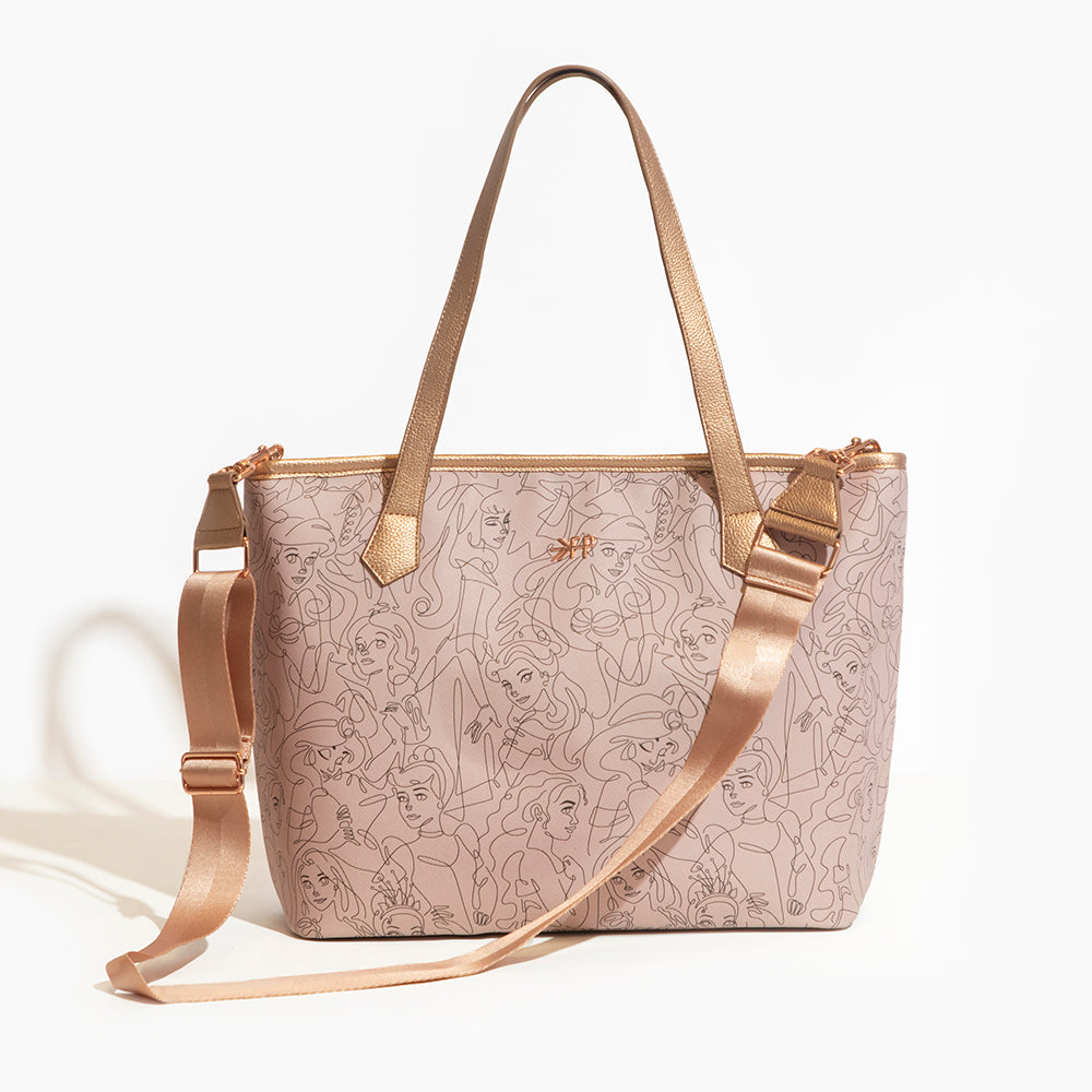 Calvin Klein Saffiano Leather Top Zip Crossbody Bag Purse Floral Gold Logo  NEW