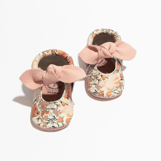 Dusky Floral Knotted Bow Mocc Knotted Bow Mocc Soft Sole 