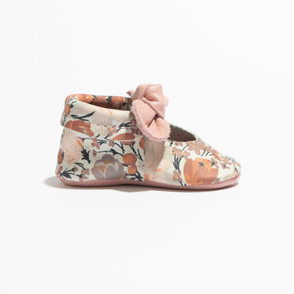 Dusky Floral Knotted Bow Mocc Knotted Bow Mocc Soft Sole 