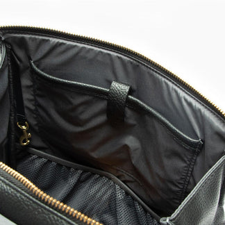 Ebony Classic Diaper Bag II | Black Vegan Leather Diaper Bag Backpack ...
