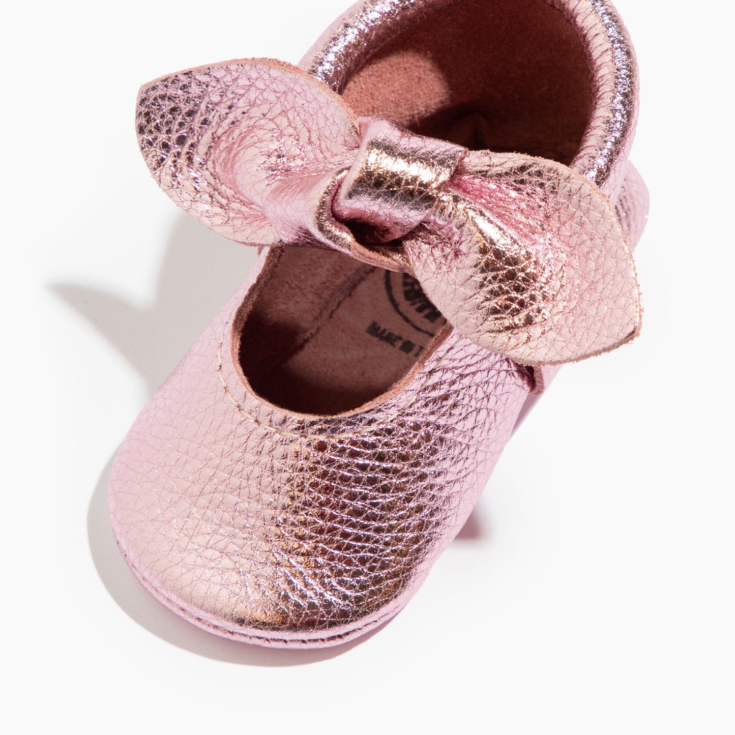 Frosted Rose Knotted Bow Mocc Knotted Bow Mocc Soft Sole 