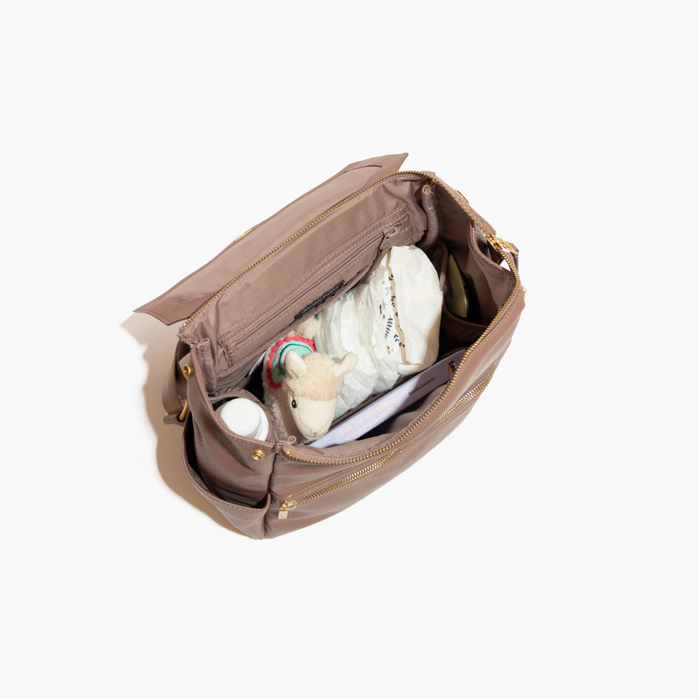 Heritage Classic Diaper Bag II  Vegan Leather Diaper Bag – Freshly Picked