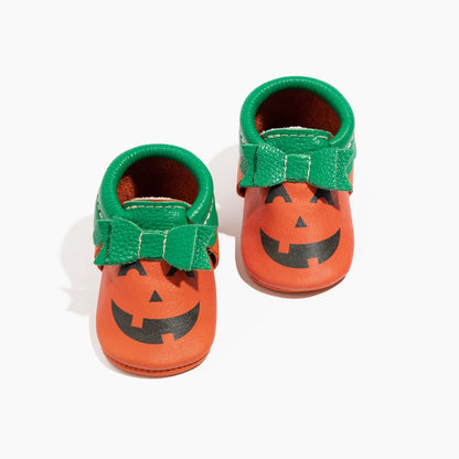 Jack O'Lantern Bow Mocc Bow Mocc Soft Sole 