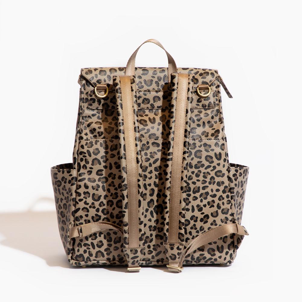 Leopard print backpack diaper sales bag