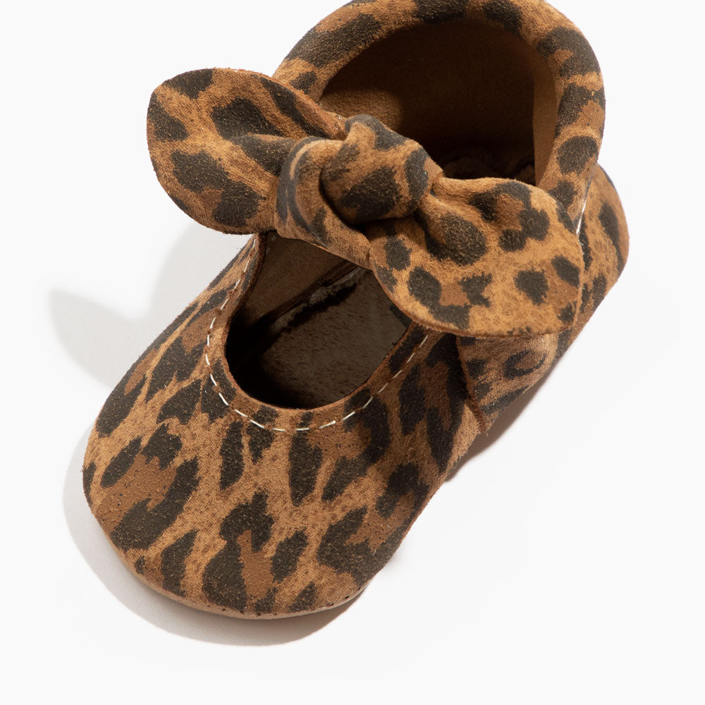 Leopard Knotted Bow Mocc Knotted Bow Mocc Soft Sole 