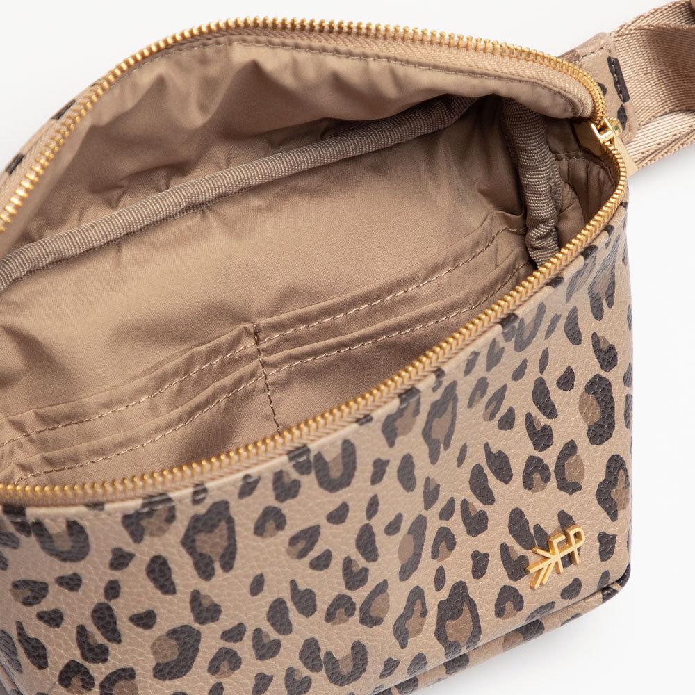 Grey Crossbody Shoulder Bag Leopard Print by Brakeburn Messenger Ladies  Oilcloth Handbag