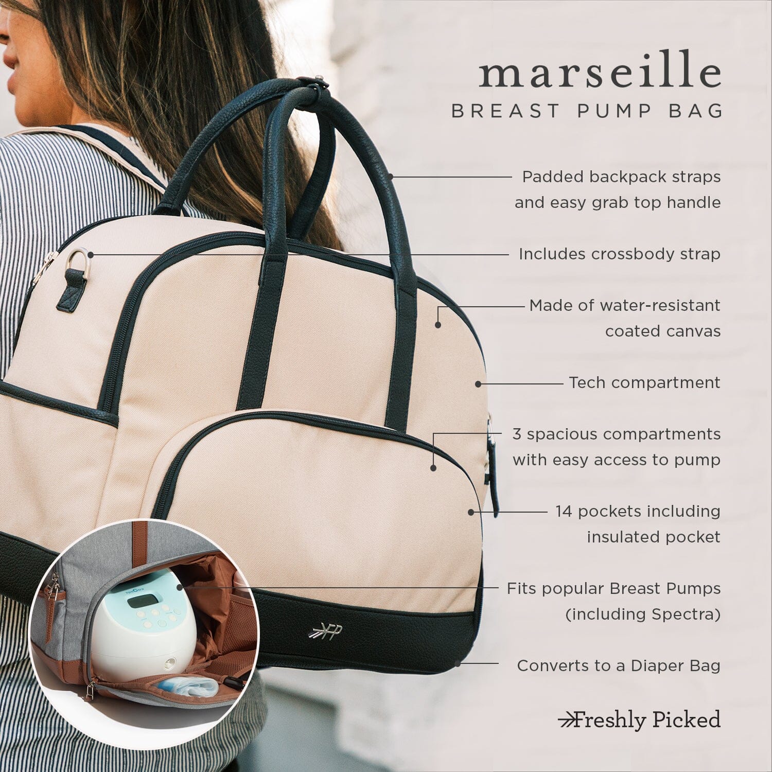 Best diaper bag for breast pump Clearance
