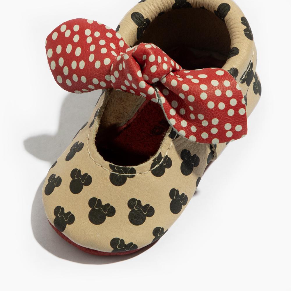 Minnie Dots Knotted Bow Mocc Knotted Bow Mocc Soft Sole 